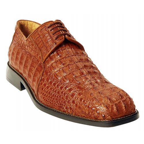 Belvedere "Coppola" Brandy All-Over Genuine Hornback Crocodile Shoes 725